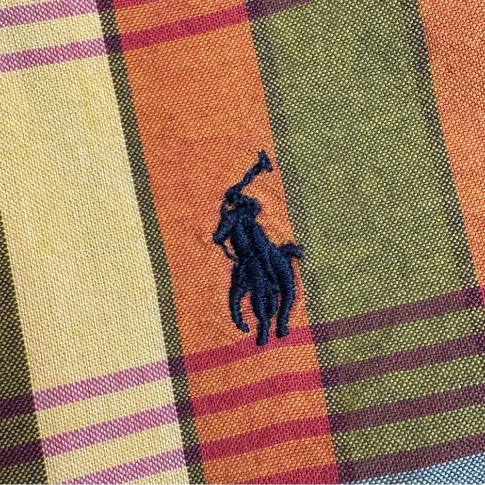Ralph Lauren Kids Plaid and Yellow Button Down Shirts Fall Thanksgiving Boys 5